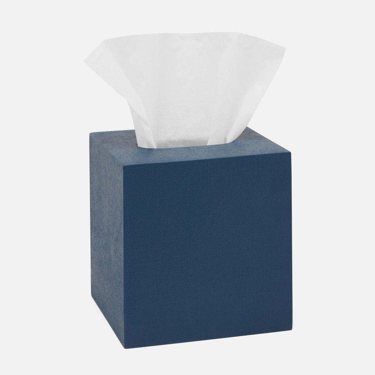 Pigeon and Poodle - PP005564 - Dannes Tissue Box - Dannes - True Navy Faux Belgian Linen