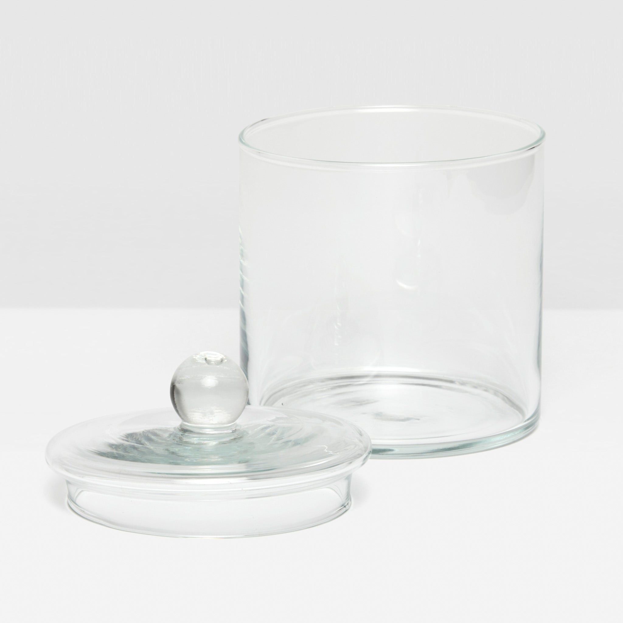 Pigeon and Poodle - PP002505 - Darby Canister - Darby - Clear Hand Blown Glass