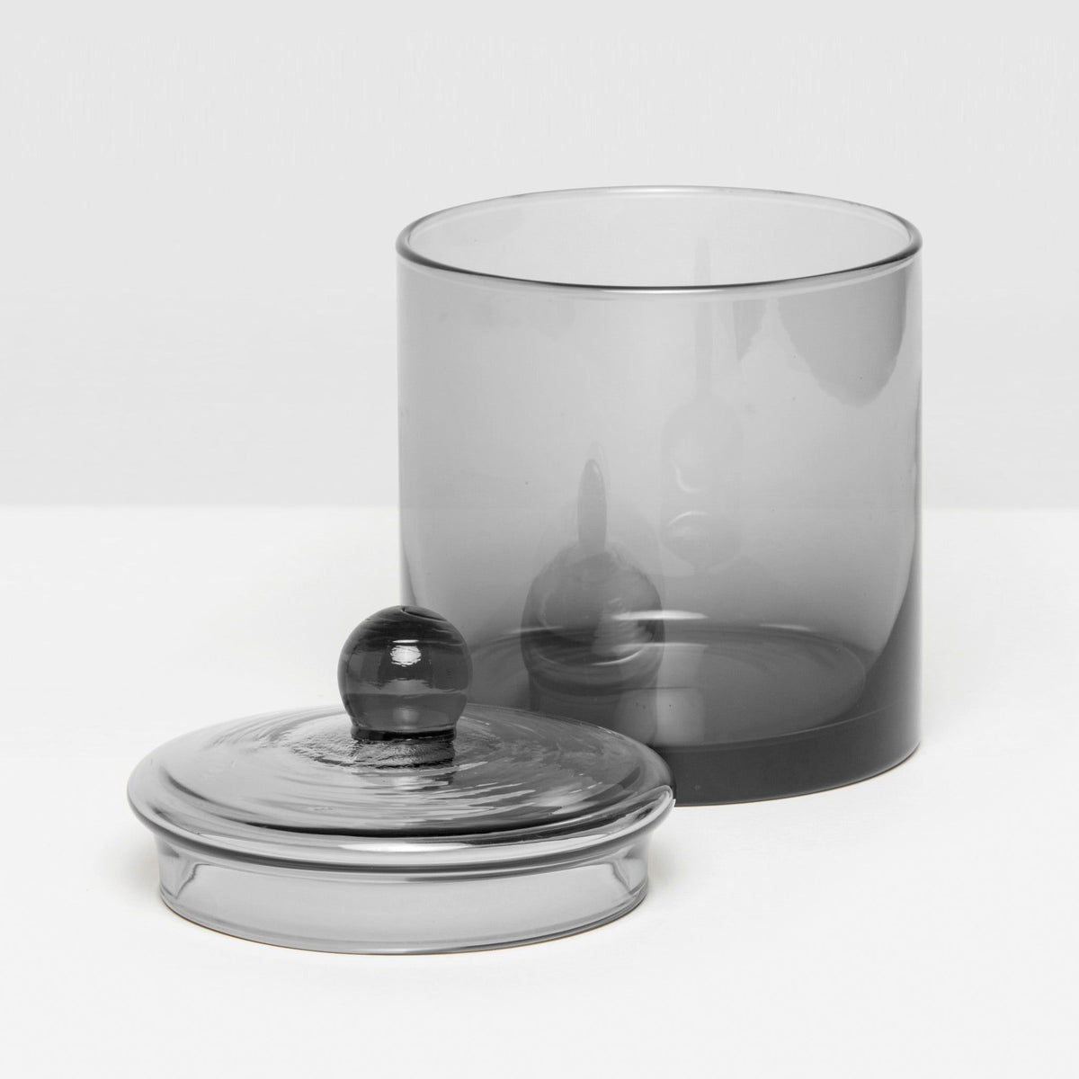 Pigeon and Poodle - PP002508 - Darby Canister - Darby - Smoke Hand Blown Glass