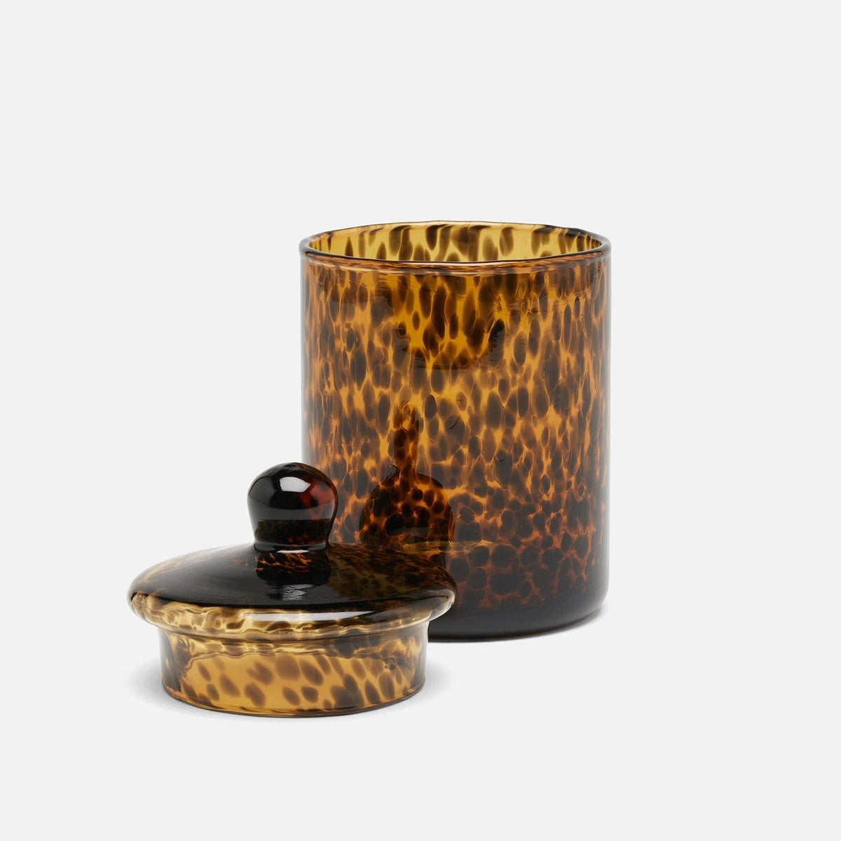 Pigeon and Poodle - PP007421 - Darby Canister - Darby - Tortoise Shell Hand Blown Glass