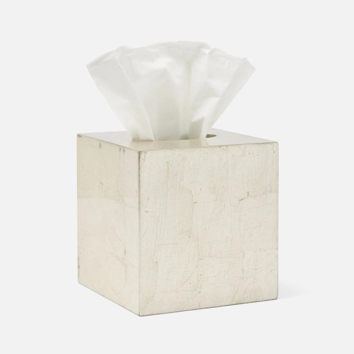 Pigeon and Poodle - PP007271 - Davos Tissue Box - Davos - Champagne Gold Silver Leaf