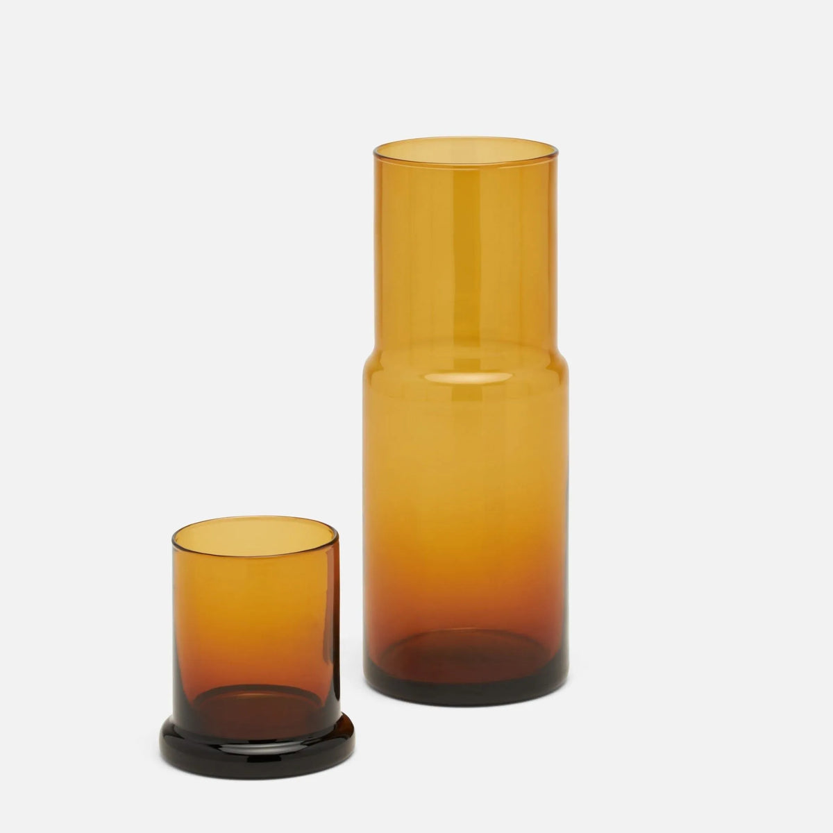 Pigeon and Poodle - PP004830 - Faro Glass Carafe - Faro - Amber Hand-Blown Glass