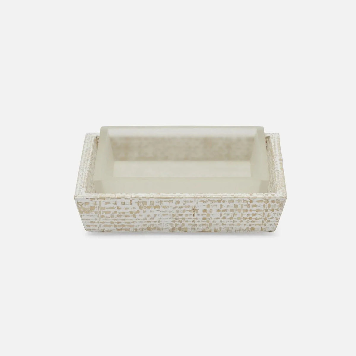 Pigeon and Poodle - PP006397 - Ghent Soap Dish - Ghent - Whitewashed Bagor Grass