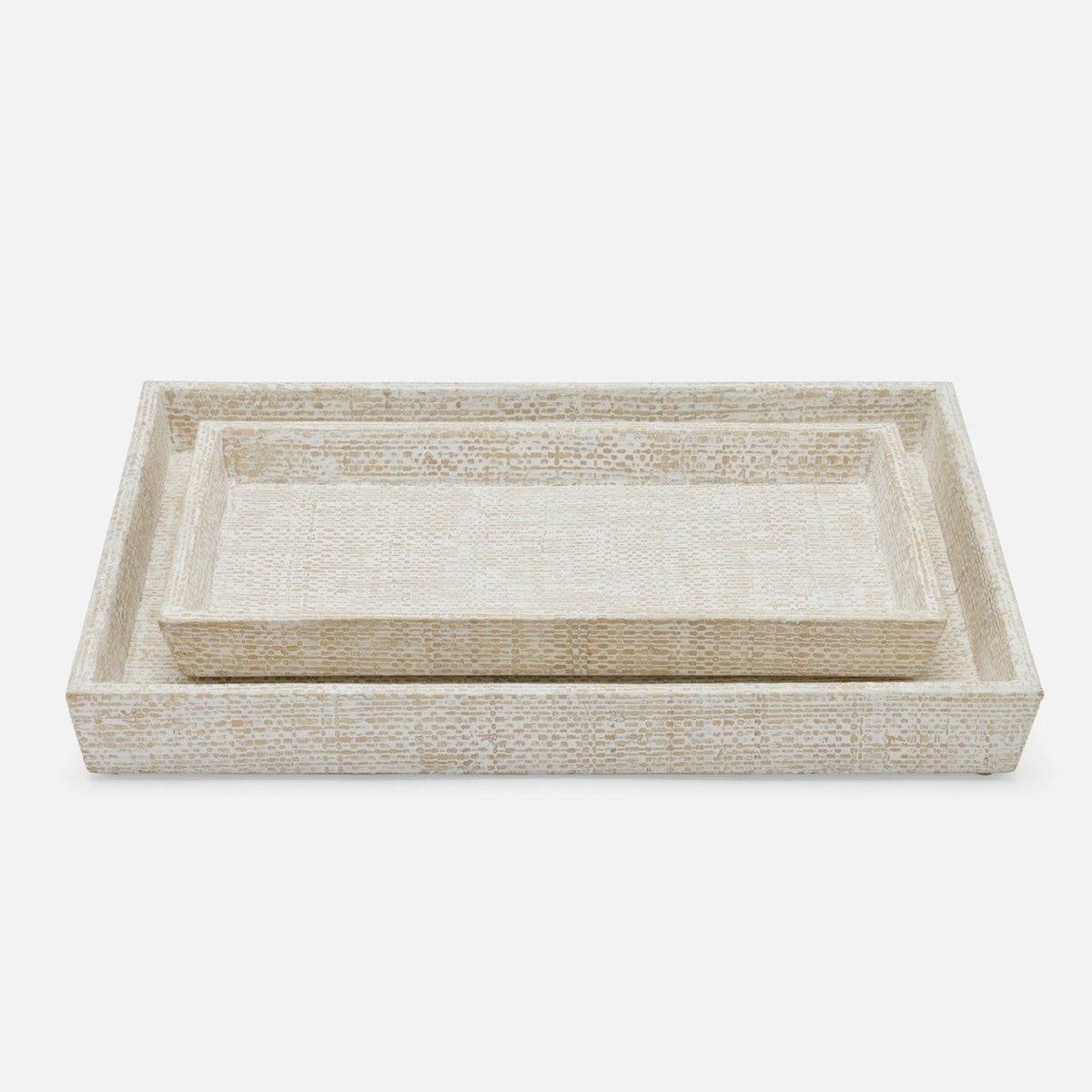 Pigeon and Poodle - PP006386 - Ghent Trays - Ghent - Whitewashed Bagor Grass