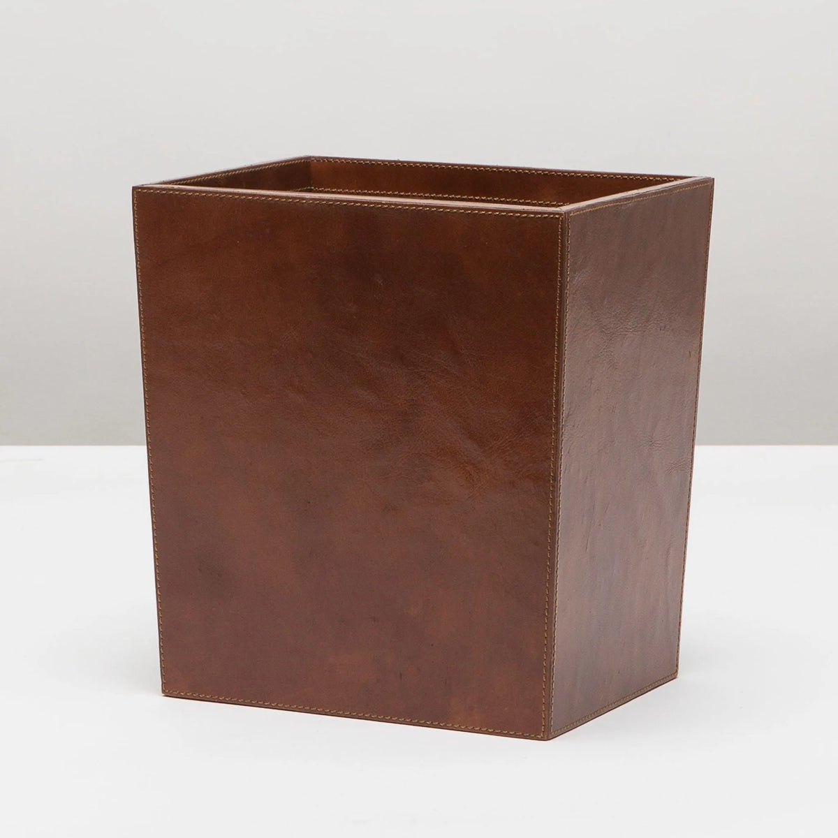 Pigeon and Poodle - PP000662 - Hampton Wastebasket - Hampton - Tobacco Full-Grain Leather