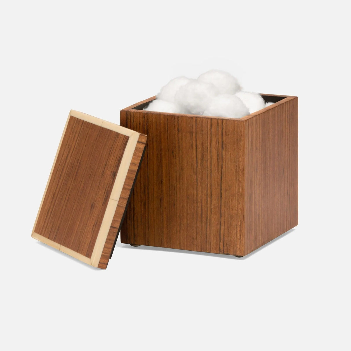 Pigeon and Poodle - PP004581 - Harper Canister - Harper - Dark Teak Veneer with Faux Bone