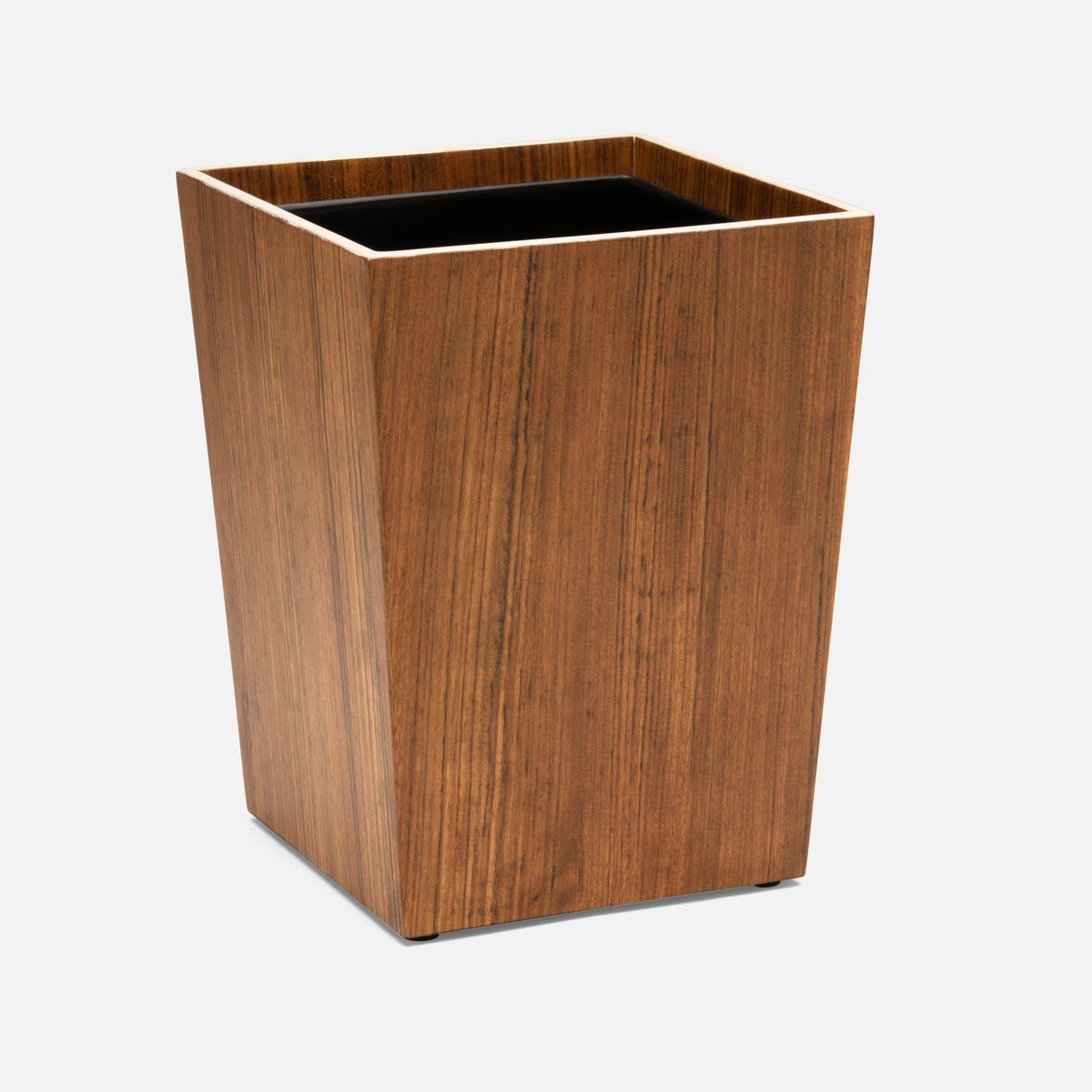 Pigeon and Poodle - PP004586 - Harper  Wastebasket - Harper - Dark Teak Veneer with Faux Bone