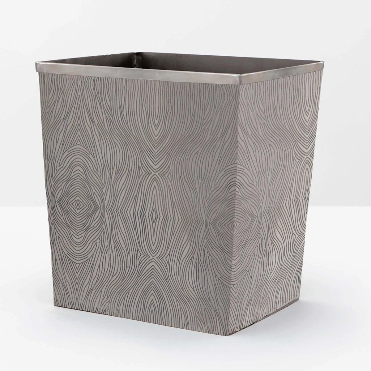 Pigeon and Poodle - PP000750 - Humbolt Wastebasket - Humbolt - Shiny Brass Ridged Metal