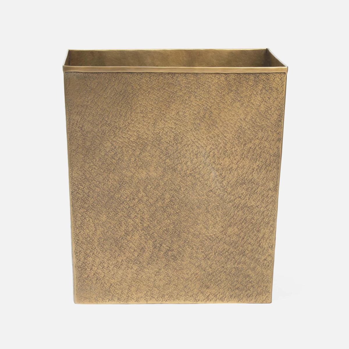 Pigeon and Poodle - PP000767 - Kenitra Wastebasket - Kenitra - Antique Brass Pitted Metal