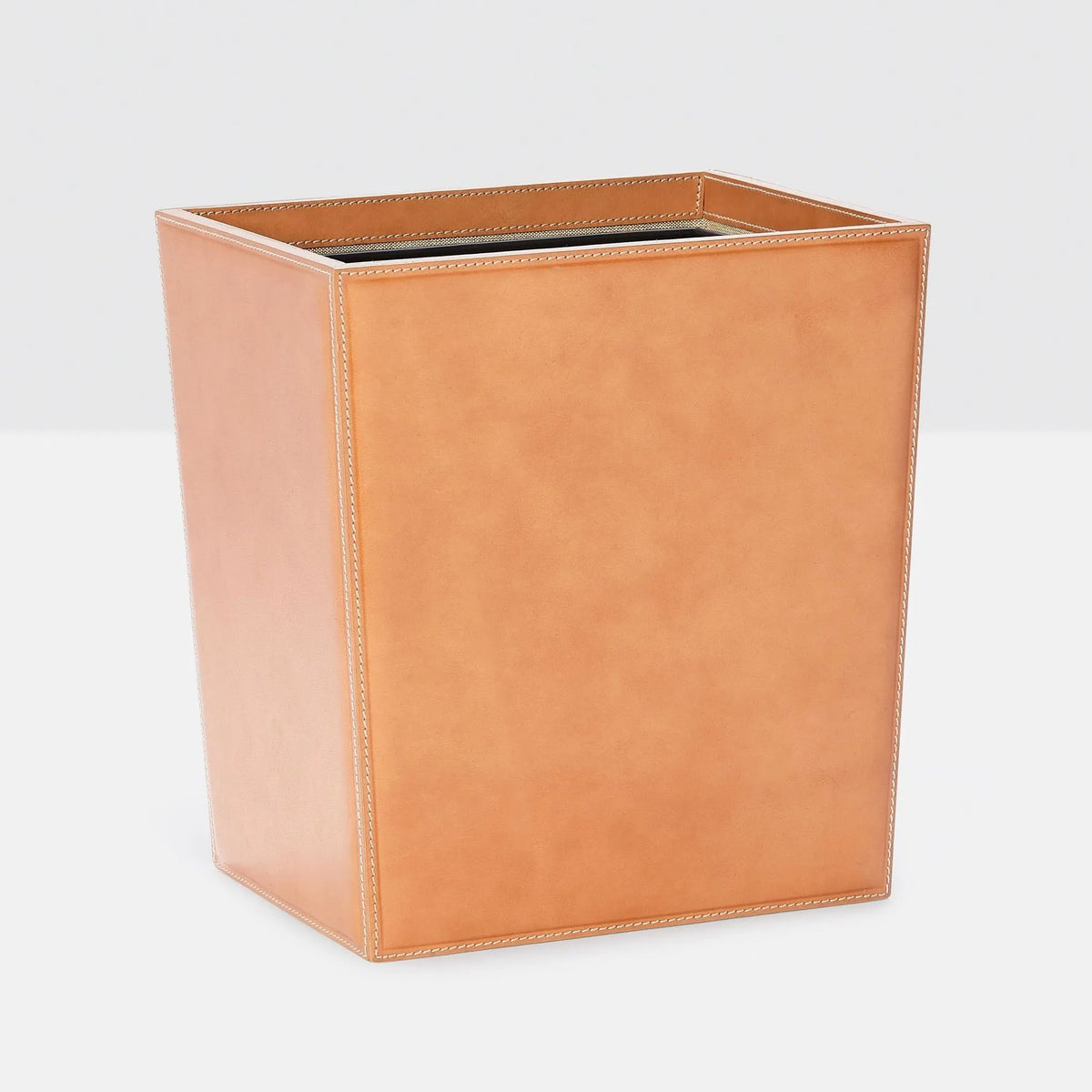 Pigeon and Poodle - PP000837 - Lorient Wastebasket - Lorient - Aged Camel Full-Grain Leather