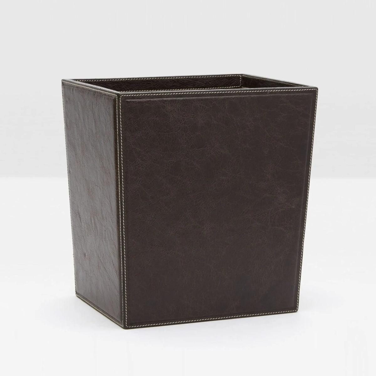 Pigeon and Poodle - PP000845 - Lorient Wastebasket - Lorient - Charcoal Full-Grain Leather