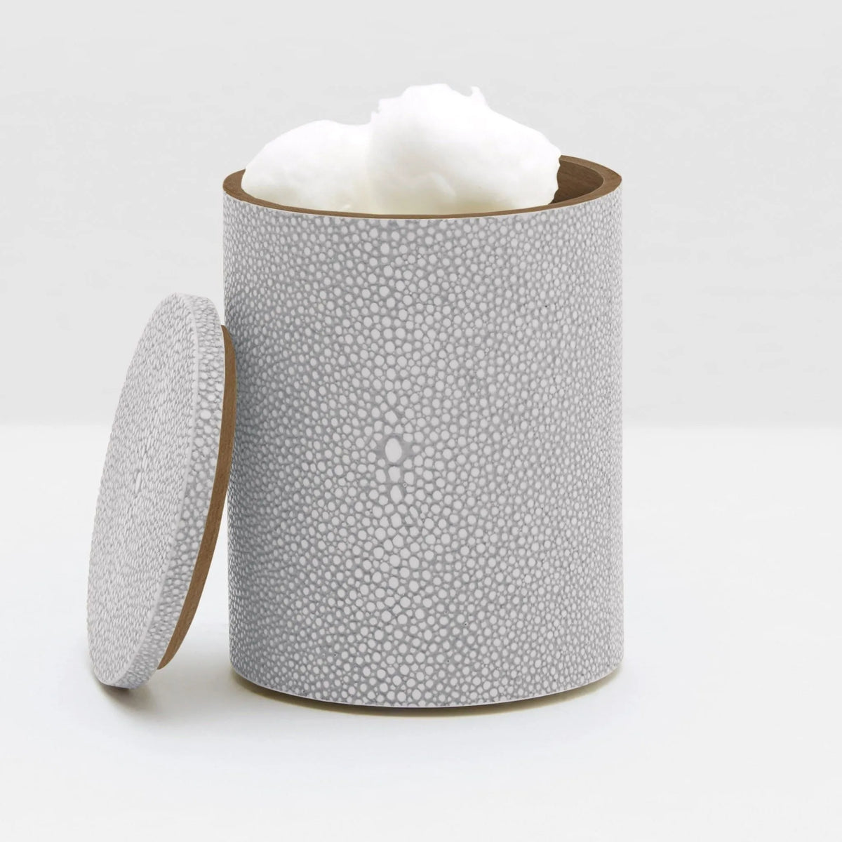 Pigeon and Poodle - PP000925 - Manchester Canister - Manchester - Ash Gray Realistic Faux Shagreen