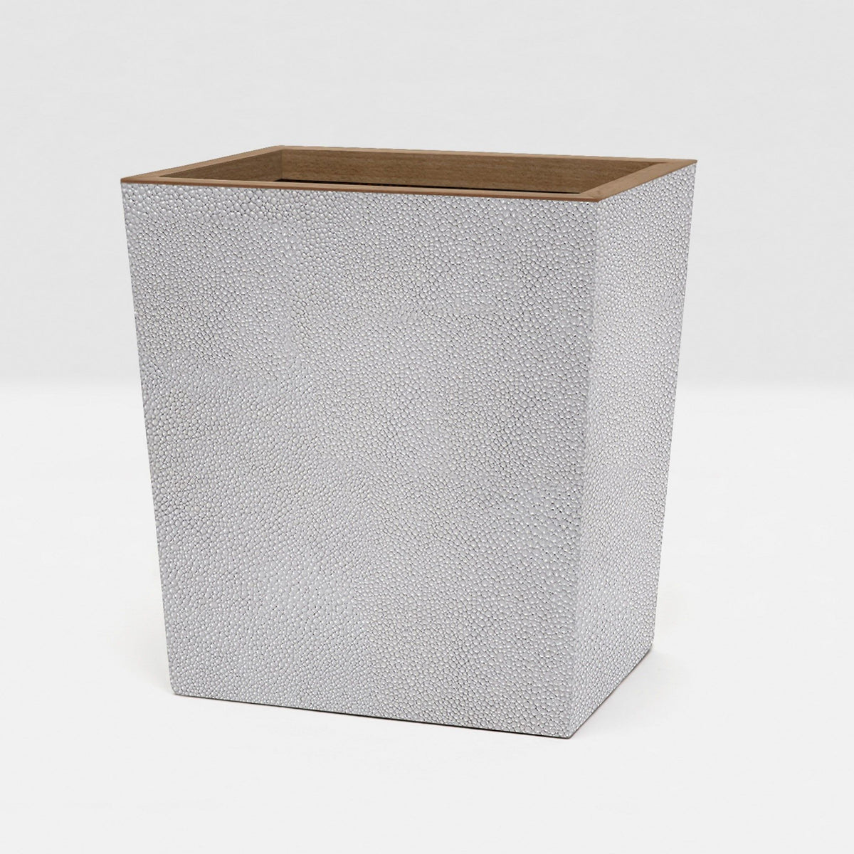 Pigeon and Poodle - PP000935 - Manchester Wastebasket - Manchester - Ash Gray Realistic Faux Shagreen