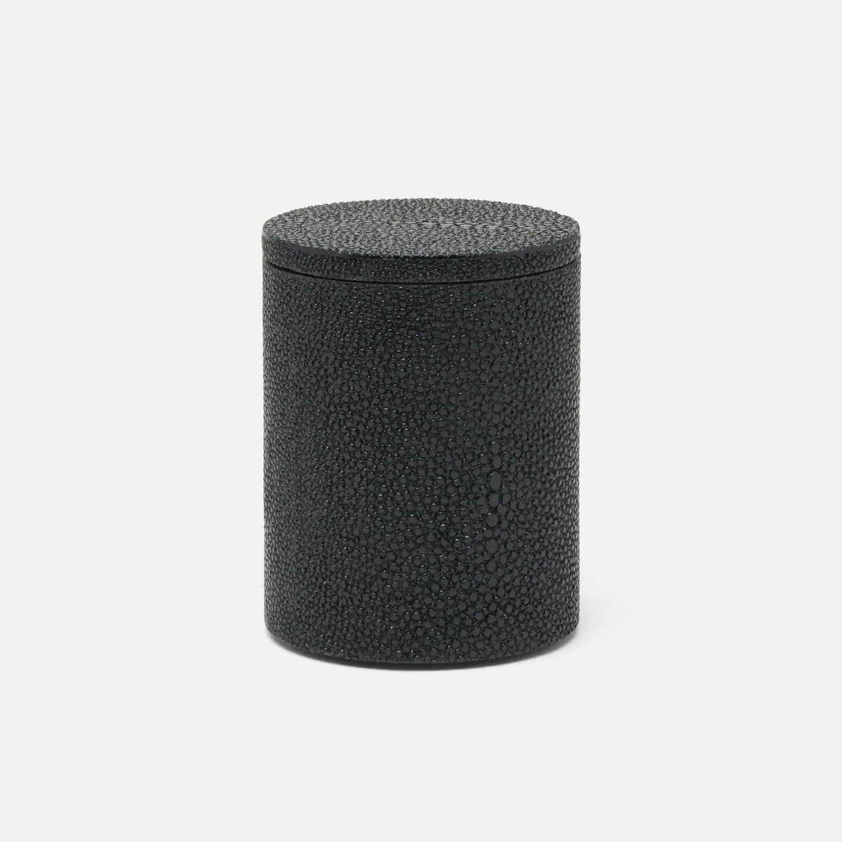 Pigeon and Poodle - PP005208 - Manchester Canister - Manchester - Black Realistic Faux Shagreen