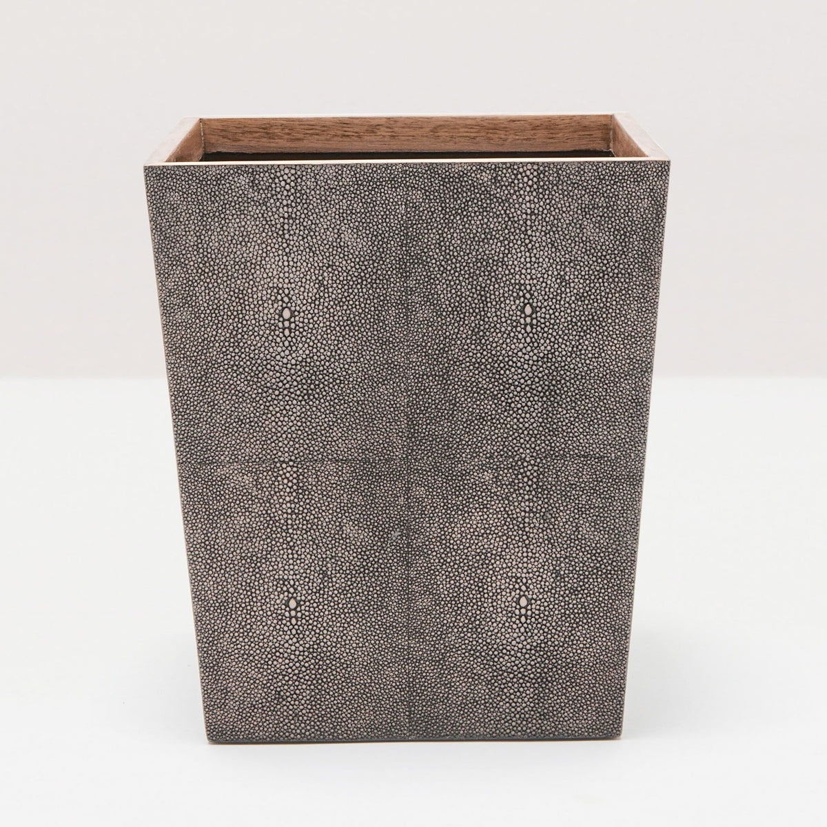 Pigeon and Poodle - PP000996 - Manchester Wastebasket - Manchester - Dark Mushroom Realistic Faux Shagreen