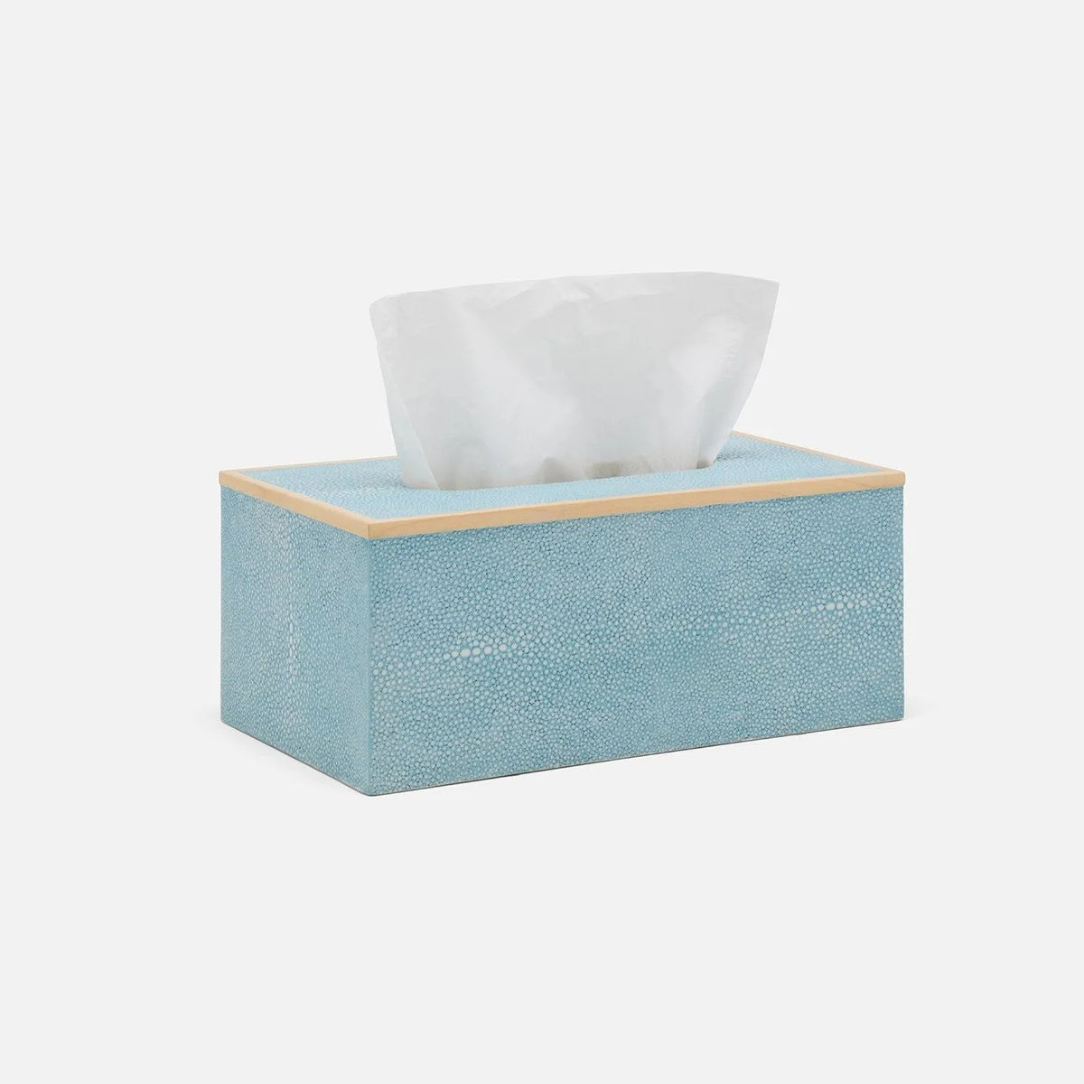 Pigeon and Poodle - PP004386 - Manchester Rct Tissue Box - Manchester - Cloud Gray Realistic Faux Shagreen