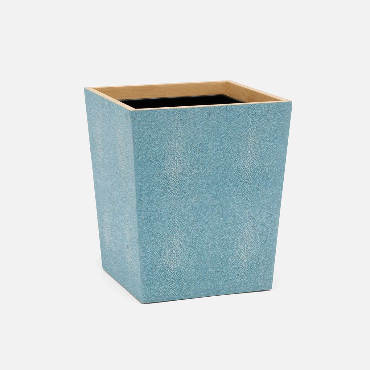 Pigeon and Poodle - PP007639 - Manchester Wastebasket - Manchester - Powder Blue Realistic Faux Shagreen