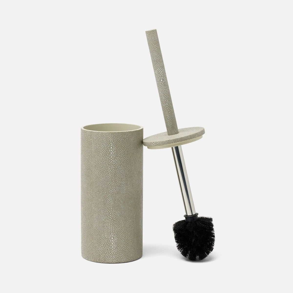 Pigeon and Poodle - PP007132 - Manchester Toilet Brush Holder - Manchester - Sand Realistic Faux Shagreen