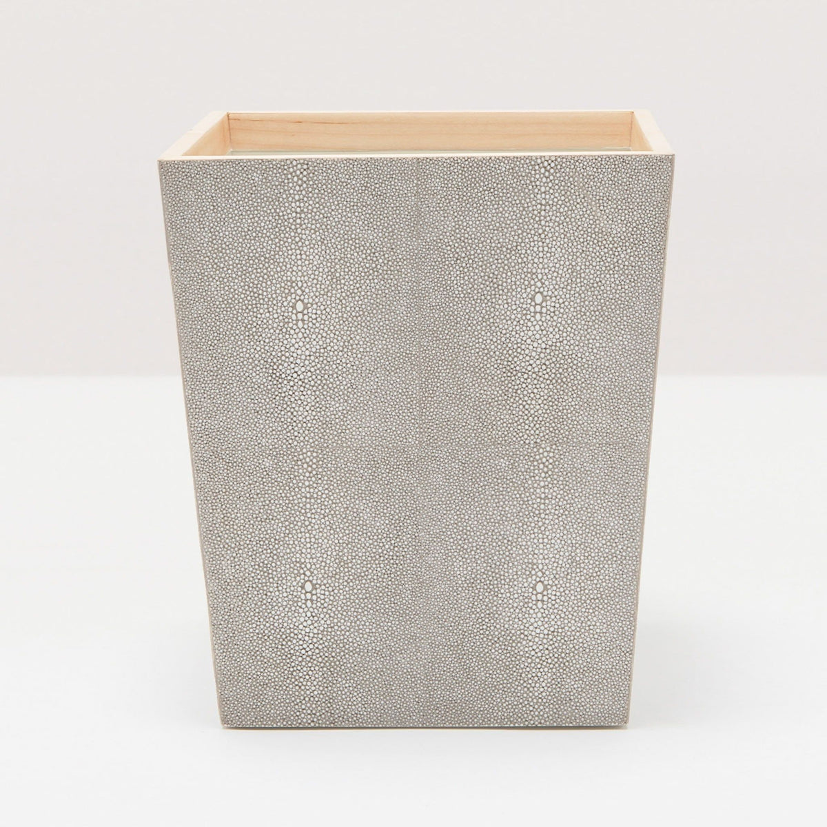 Pigeon and Poodle - PP001026 - Manchester Wastebasket - Manchester - Sand Realistic Faux Shagreen