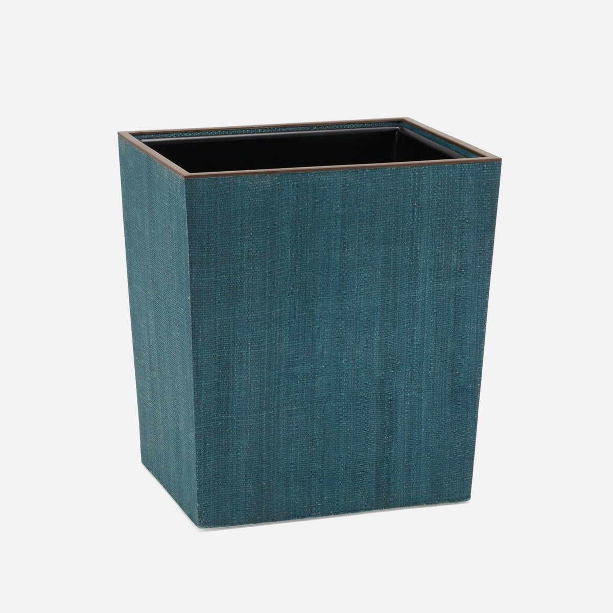 Pigeon and Poodle - PP006741 - Maranello Wastebasket - Maranello - Teal Abaca/Brown Resin