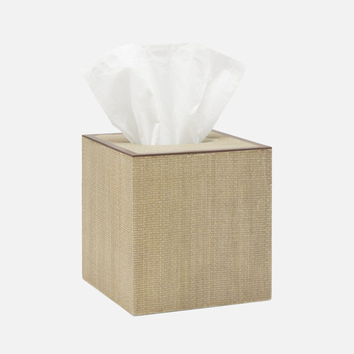 Pigeon and Poodle - PP006746 - Maranello Tissue Box - Maranello - Taupe Abaca/Brown Resin