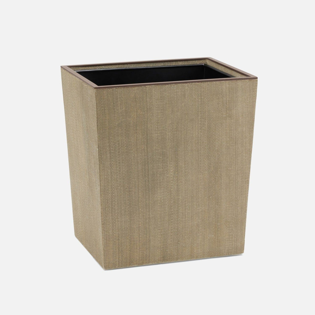 Pigeon and Poodle - PP006742 - Maranello Wastebasket - Maranello - Taupe Abaca/Brown Resin