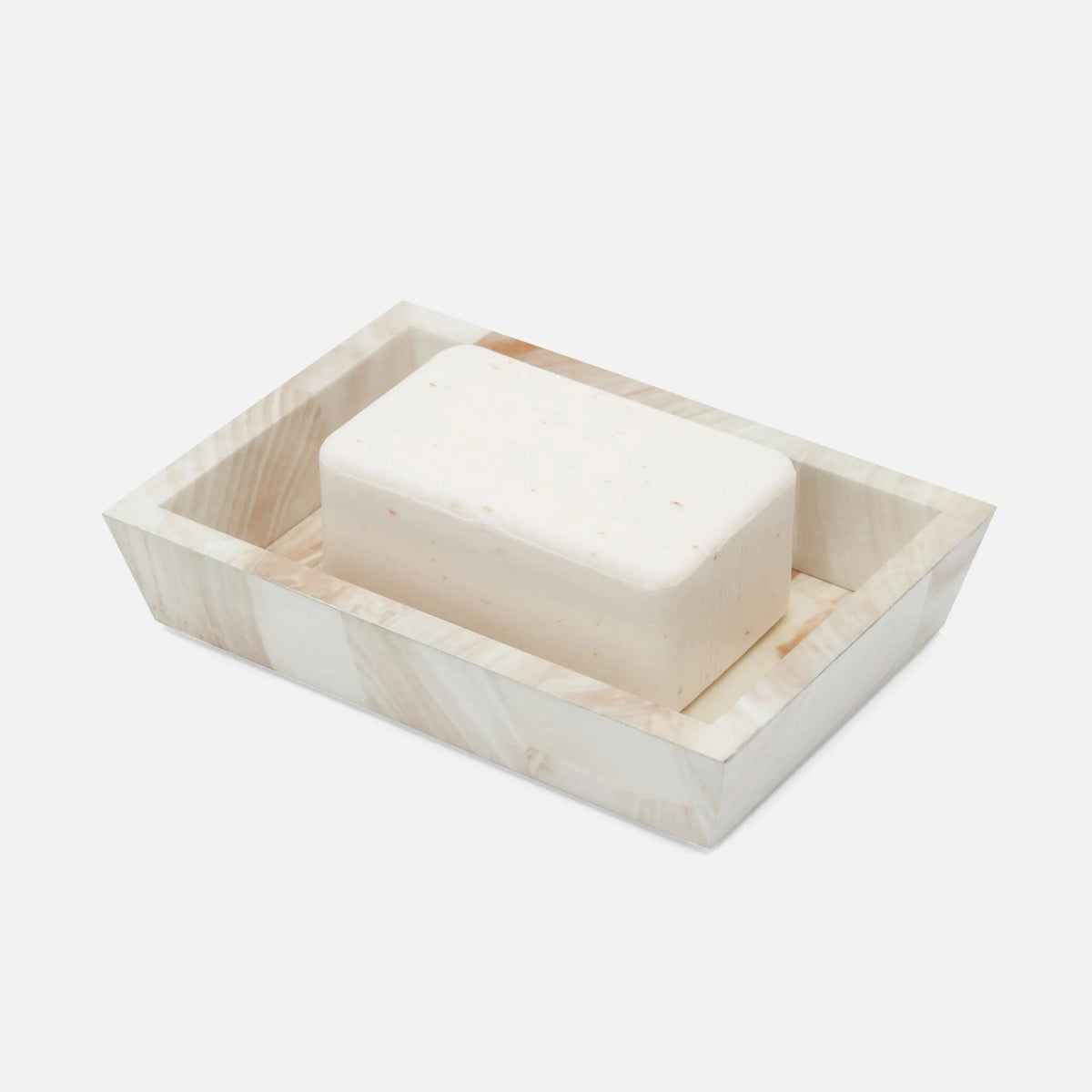 Pigeon and Poodle - PP005038 - Palermo II Soap Dish - Palermo - Natural Faux Clamstone