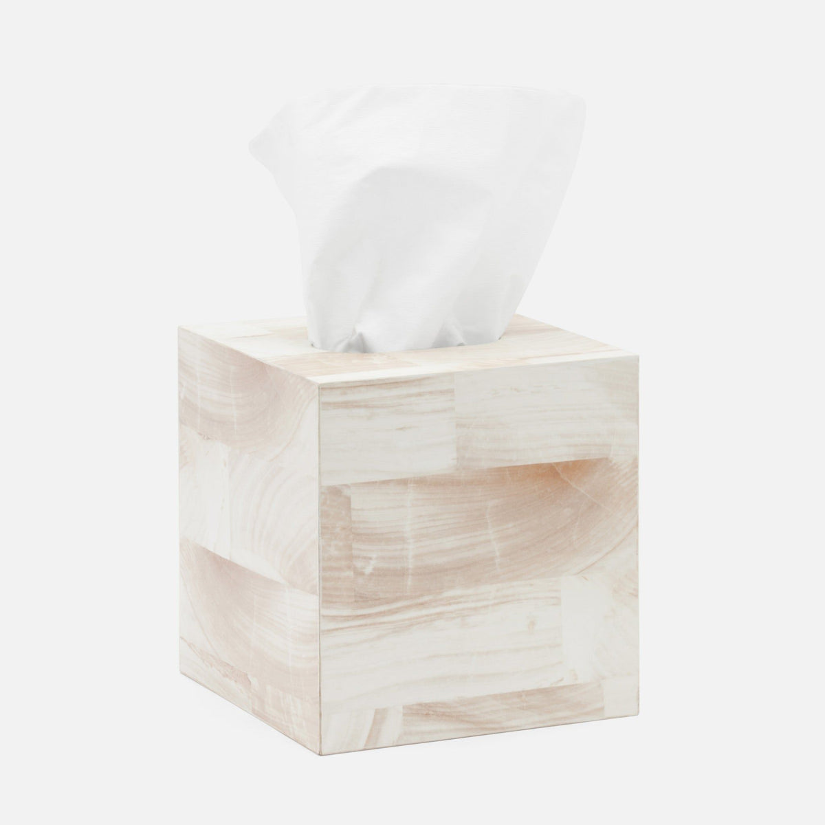 Pigeon and Poodle - PP005043 - Palermo II Tissue Box - Palermo - Natural Faux Clamstone