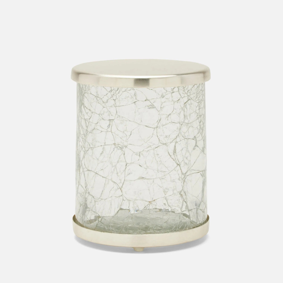 Pigeon and Poodle - PP004888 - Pomaria Canister - Pomaria - Brushed Silver Glass/Stainless Steel