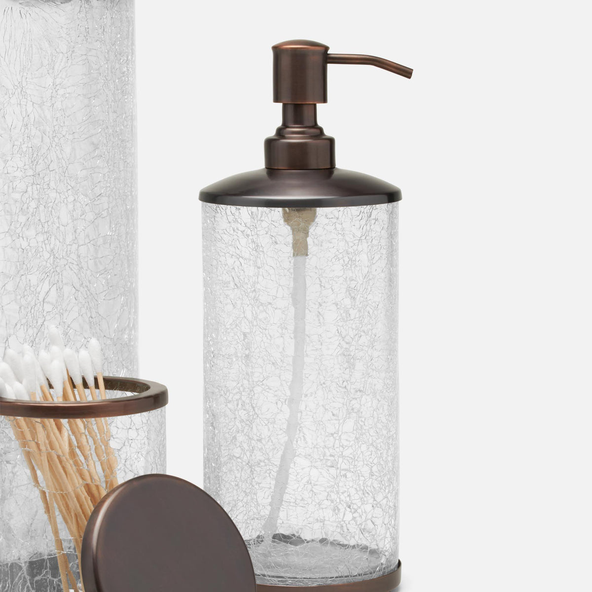 Pigeon and Poodle - PP004890 - Pomaria Soap Pump - Pomaria - Brushed Silver Glass/Stainless Steel