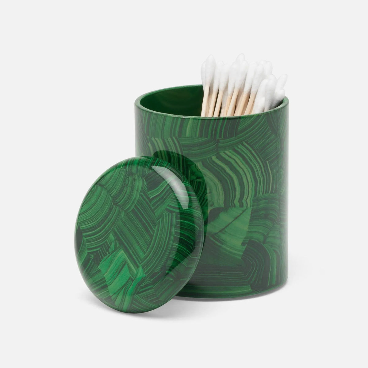 Pigeon and Poodle - PP005239 - Porter Canister - Porter - Natural Gloss Faux Malachite