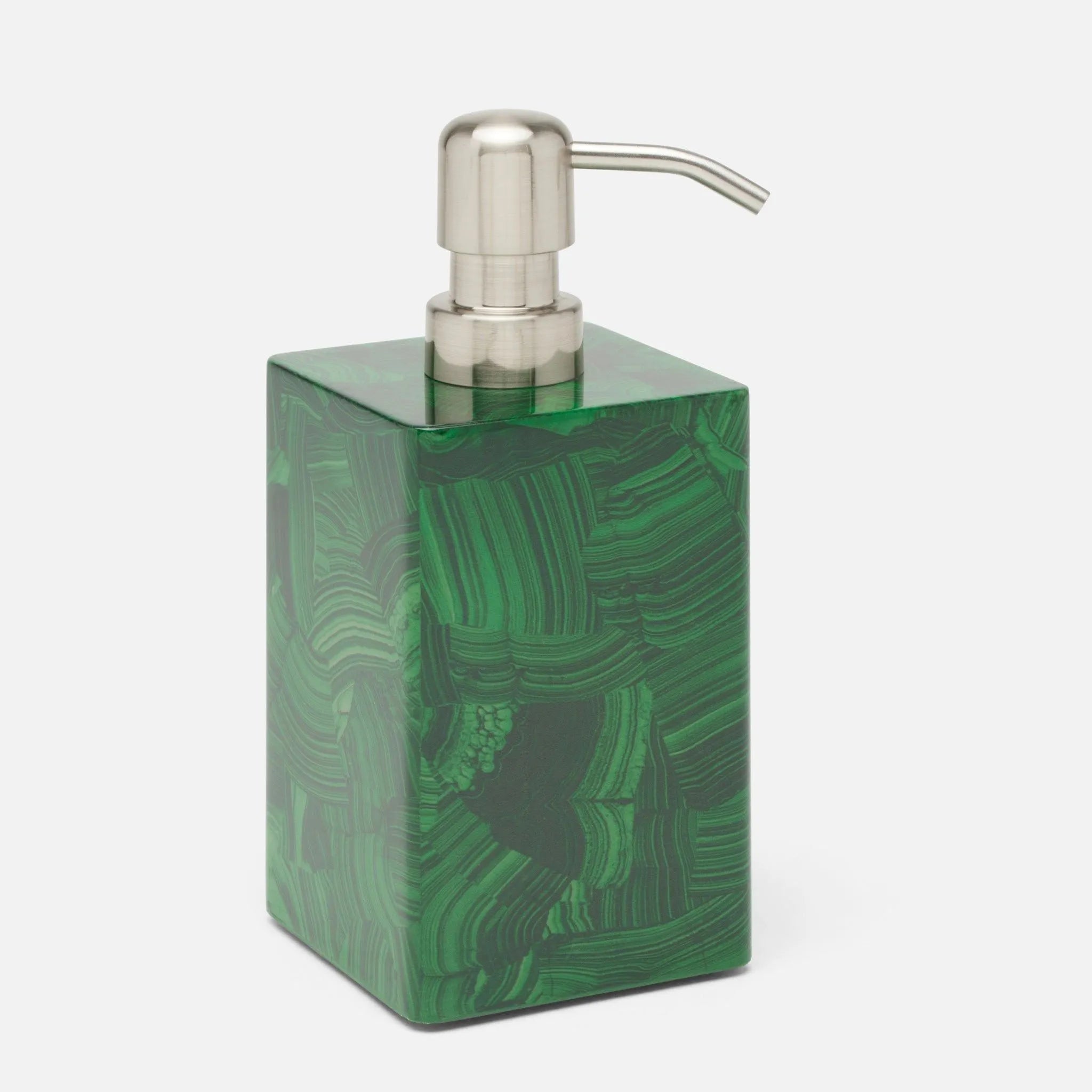 Pigeon and Poodle - PP005240 - Porter Soap Pump - Porter - Natural Gloss Faux Malachite