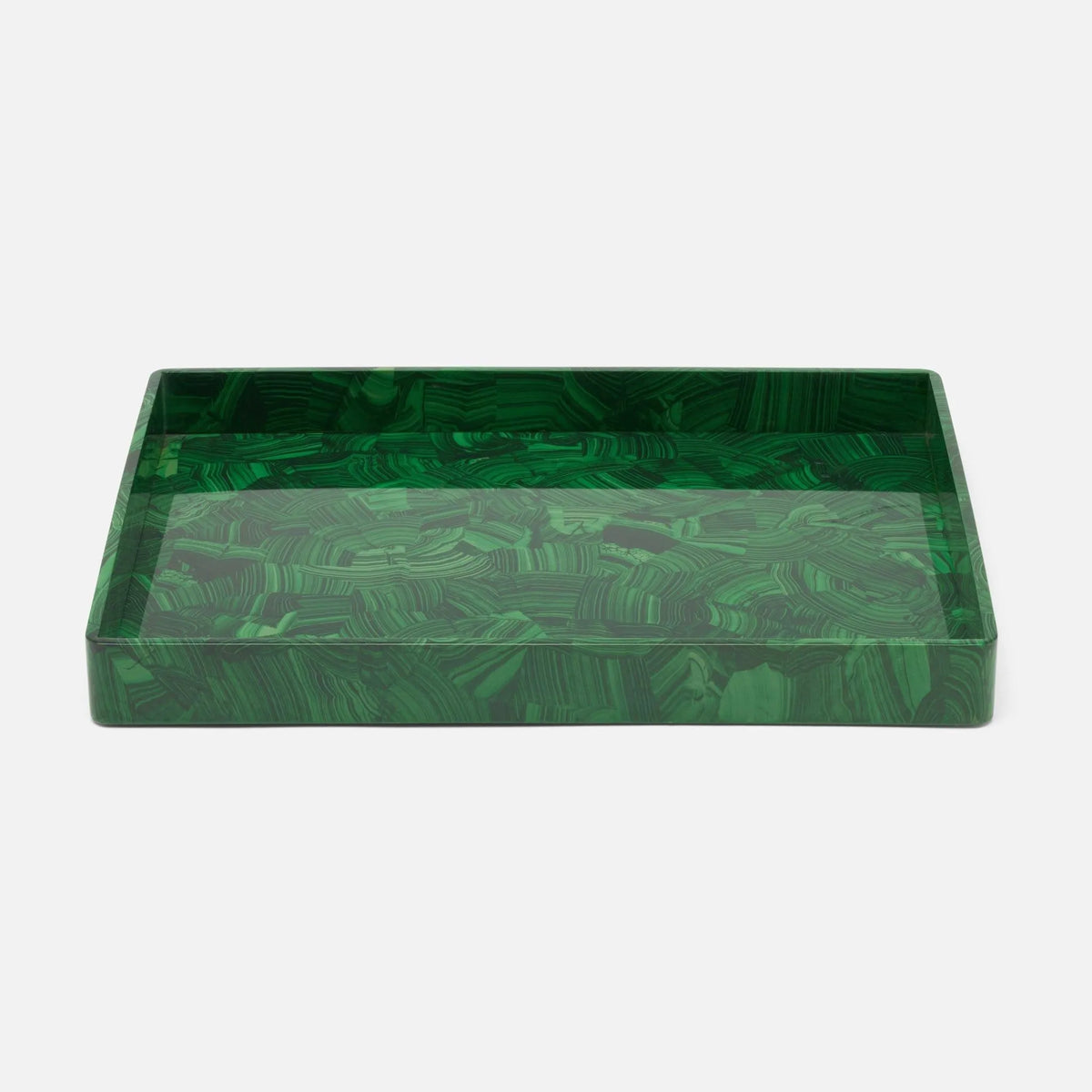 Pigeon and Poodle - PP005243 - Porter Tray - Porter - Natural Gloss Faux Malachite