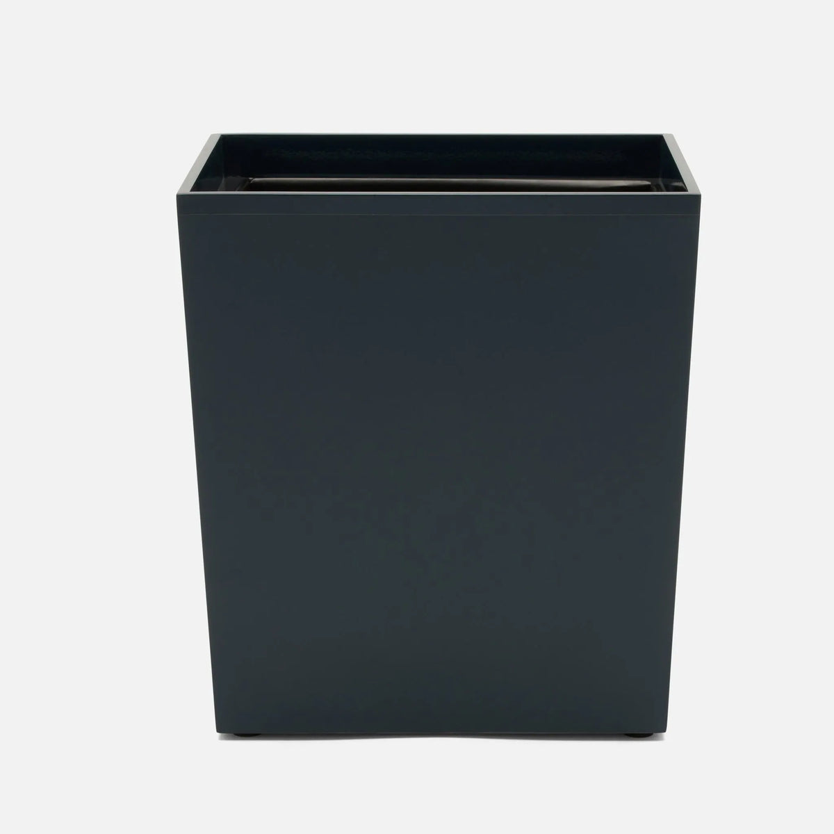 Pigeon and Poodle - PP004579 - Quincy Wastebasket - Quincy - Matte Navy Lacquered Wood