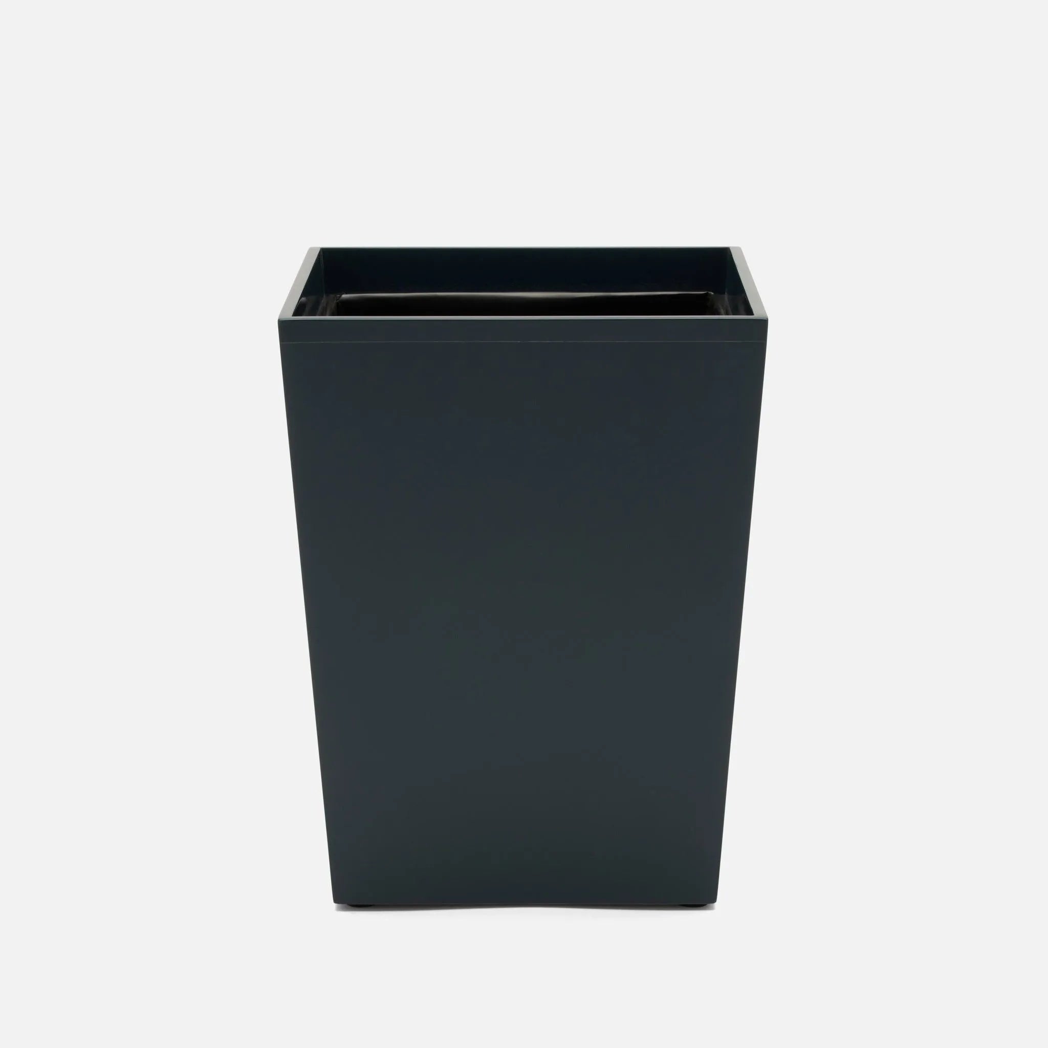 Pigeon and Poodle - PP004578 - Quincy Wastebasket - Quincy - Matte Navy Lacquered Wood