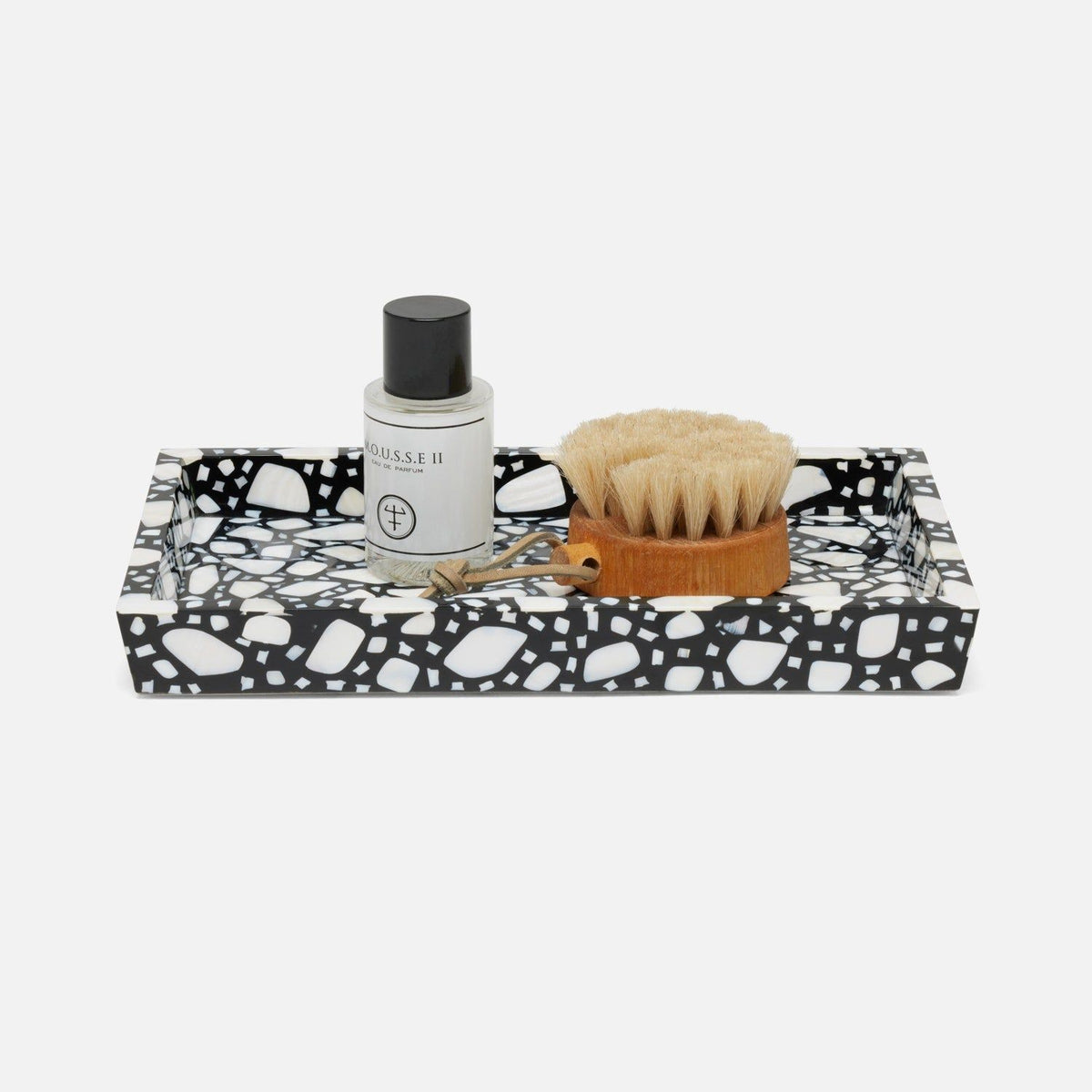 Pigeon and Poodle - PP007075 - Remini Tray - Remini - Black Resin/White Shell