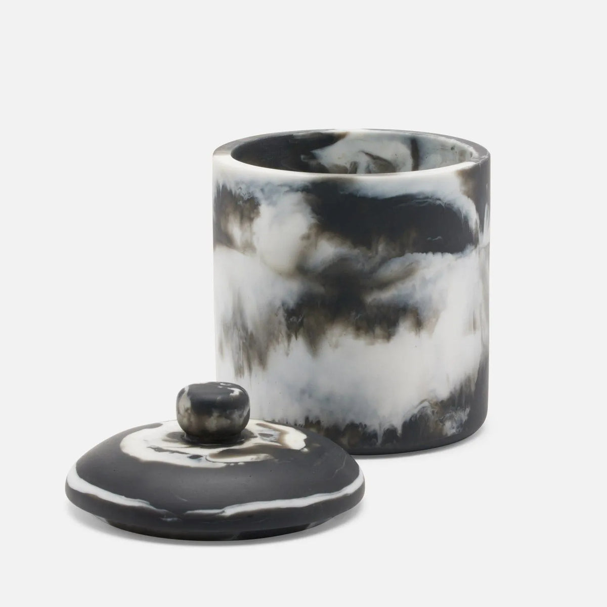 Pigeon and Poodle - PP005888 - Southold Canister - Southold - Black Swirled Resin