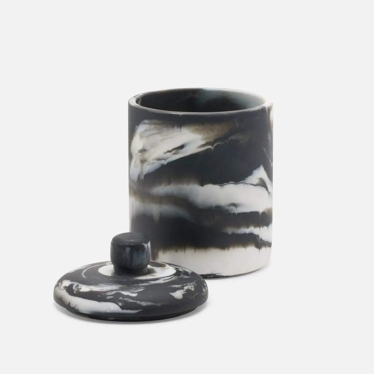 Pigeon and Poodle - PP005887 - Southold Canister - Southold - Black Swirled Resin