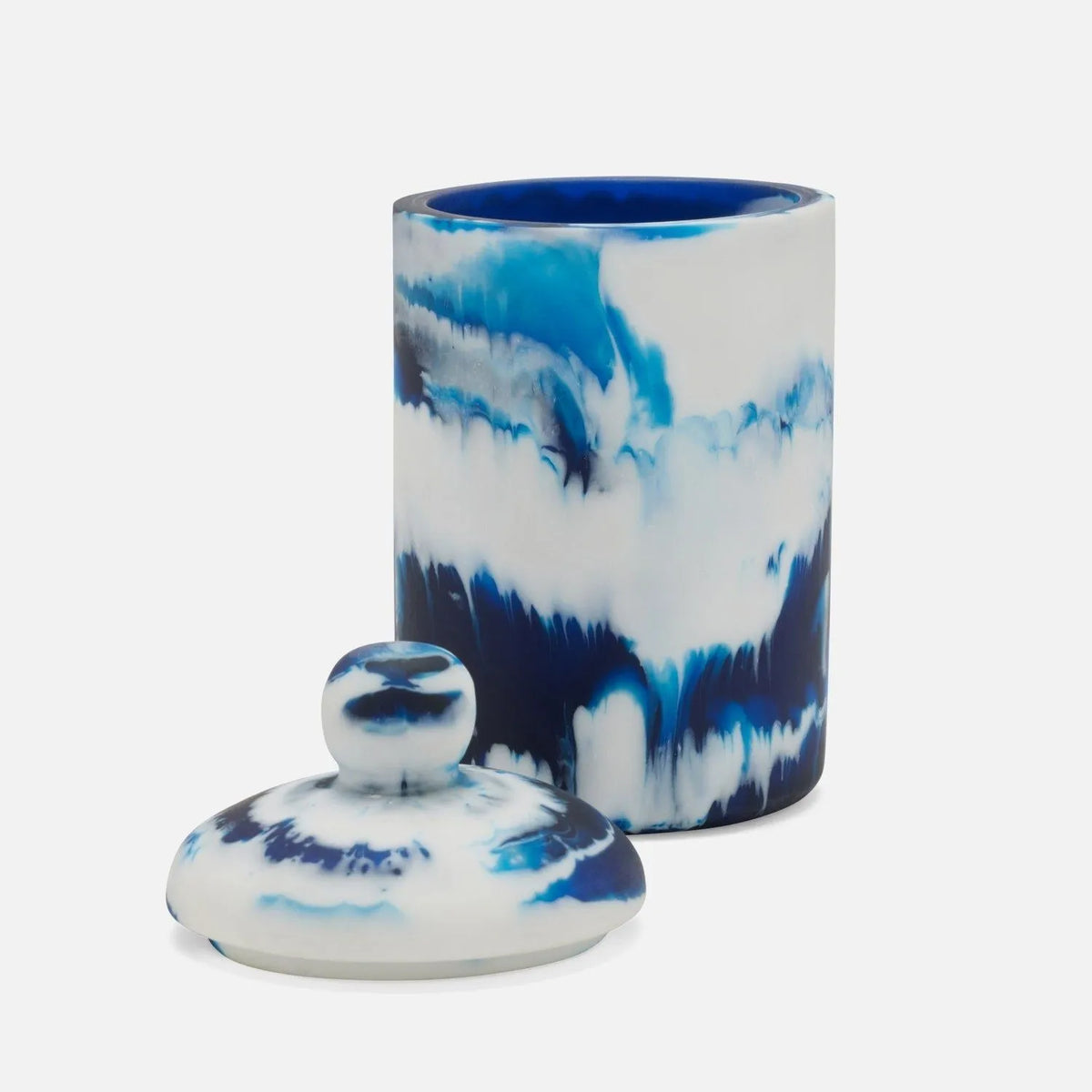 Pigeon and Poodle - PP006436 - Southold Canister - Southold - Blue Swirled Resin