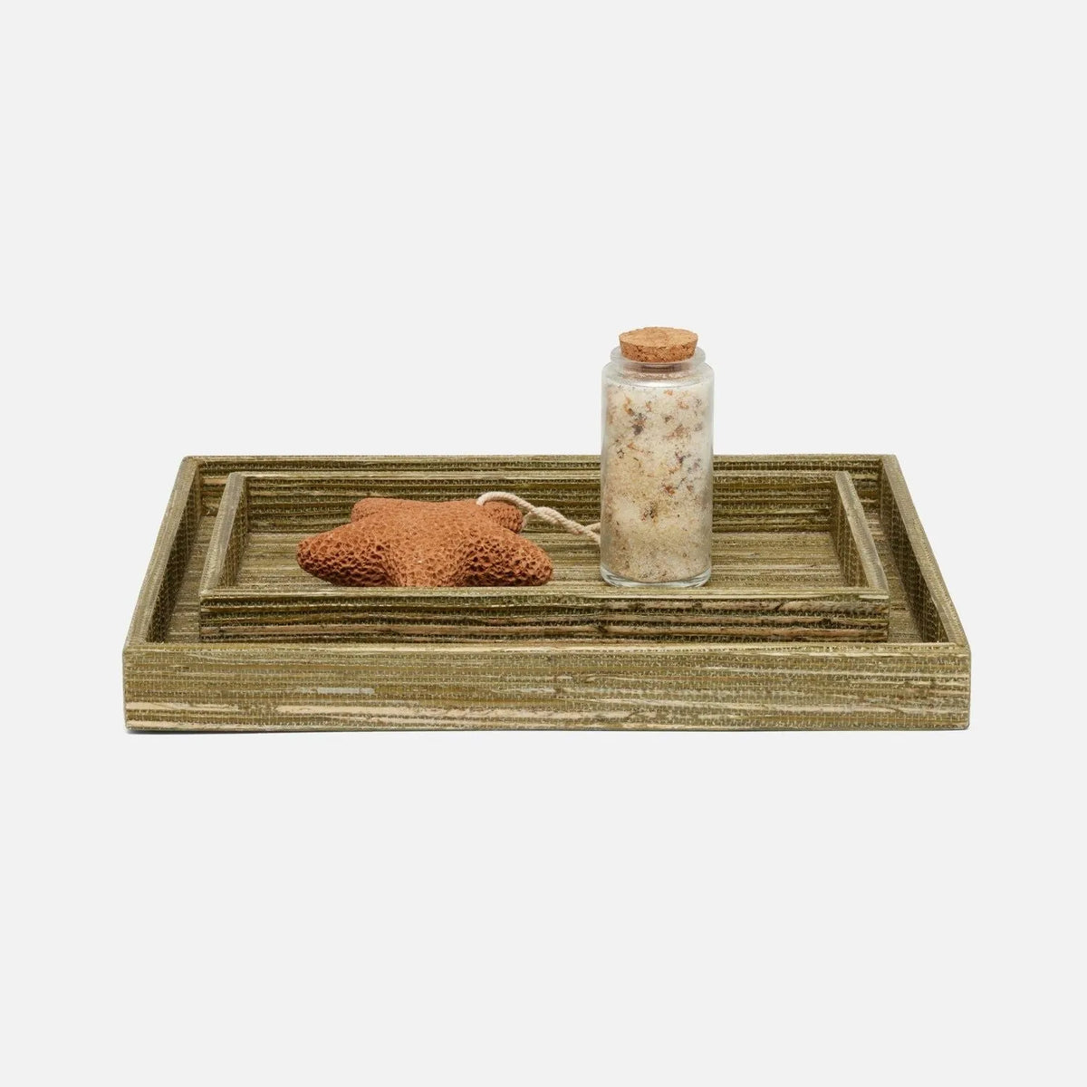 Pigeon and Poodle - PP007096 - Sumter Trays - Sumter - Olive Hemp