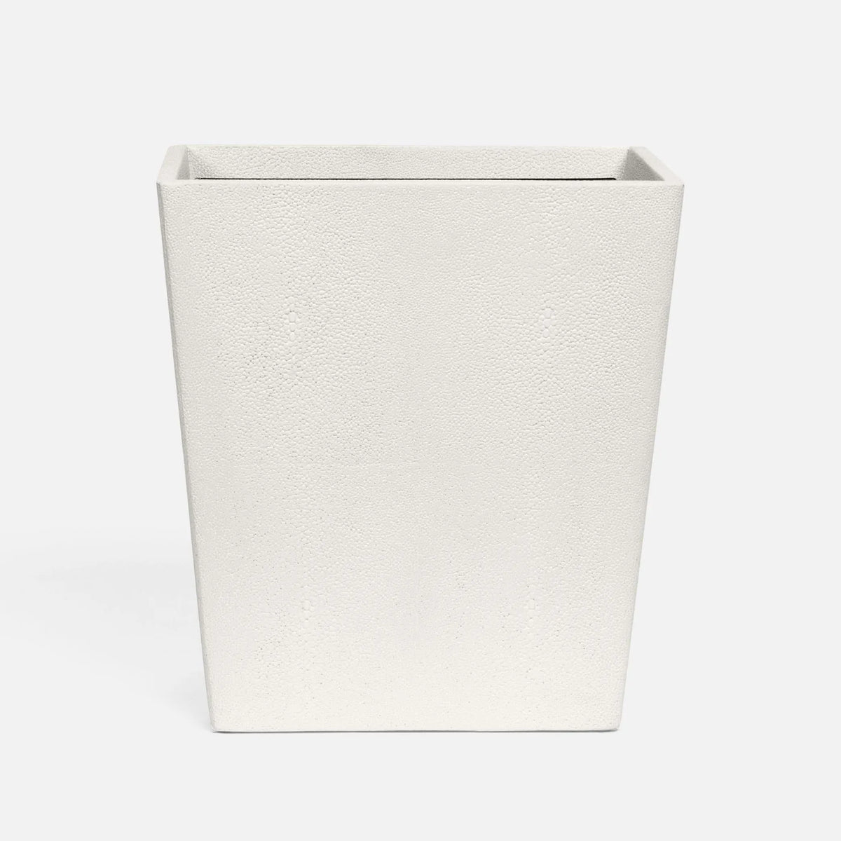 Pigeon and Poodle - PP001446 - Tenby Wastebasket - Tenby - Blanc Realistic Faux Shagreen