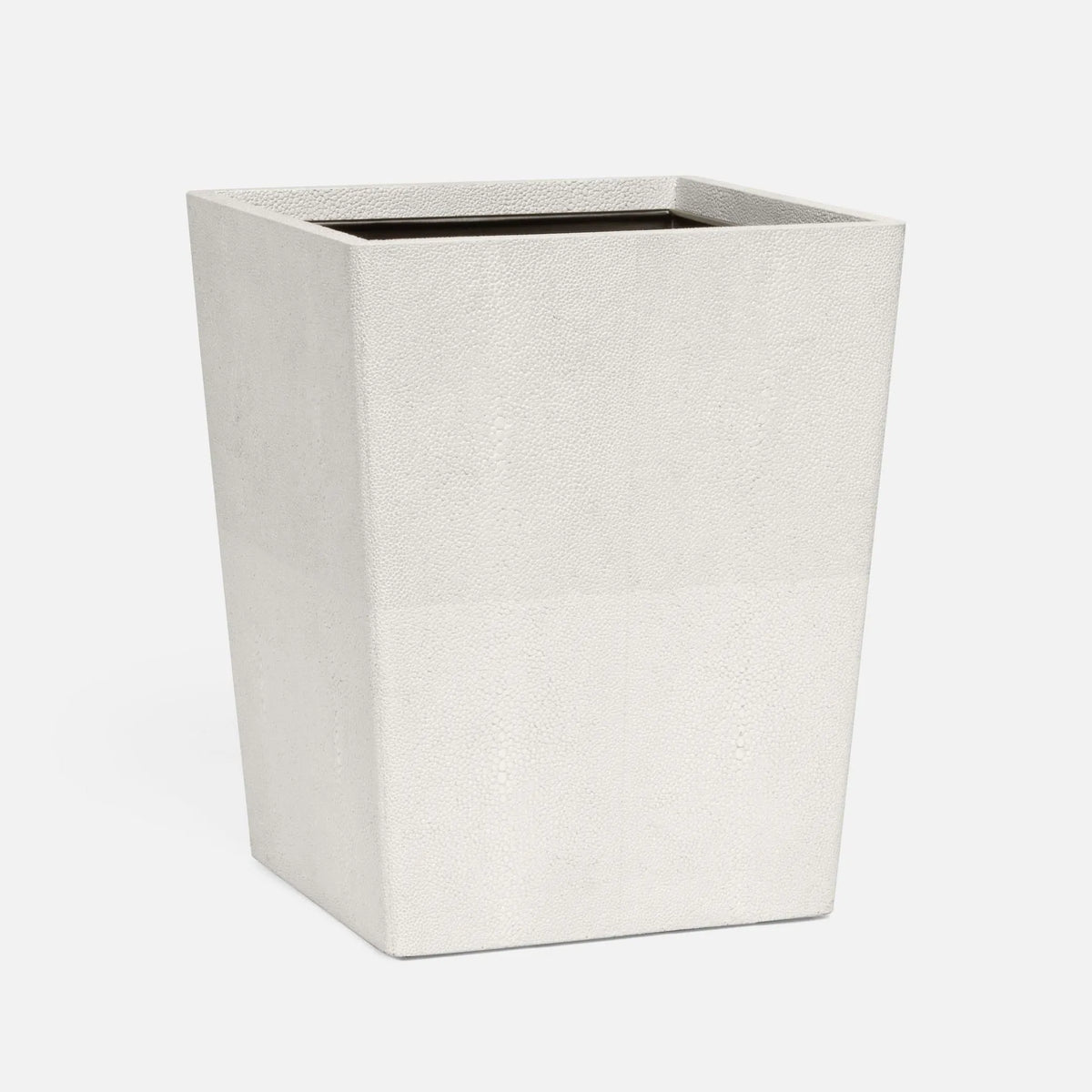 Pigeon and Poodle - PP001447 - Tenby Wastebasket - Tenby - Blanc Realistic Faux Shagreen