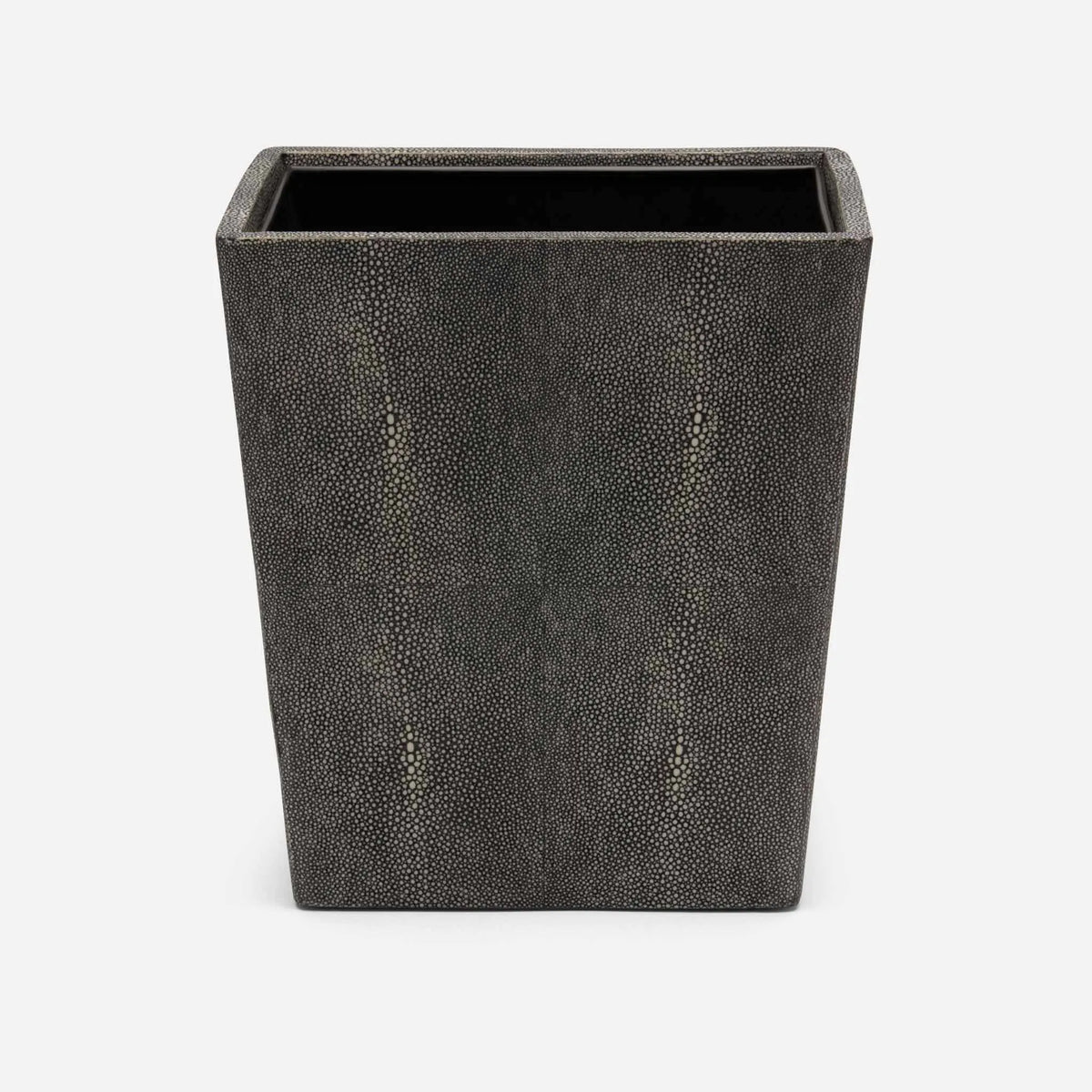 Pigeon and Poodle - PP004598 - Tenby Wastebasket - Tenby - Cool Gray Realistic Faux Shagreen