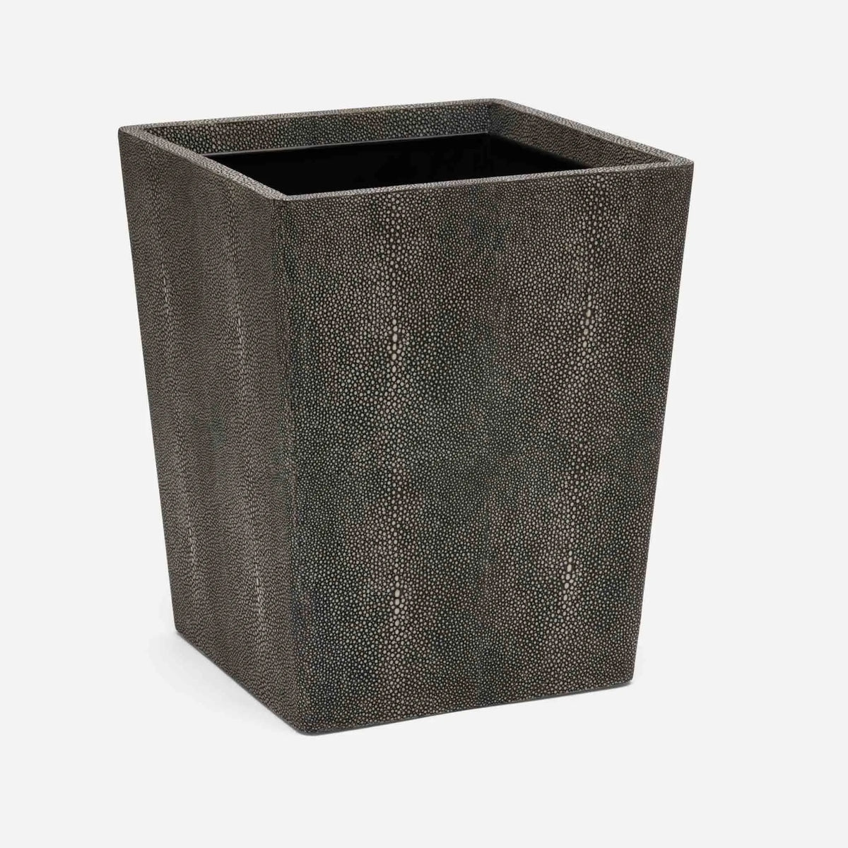 Pigeon and Poodle - PP004597 - Tenby Wastebasket - Tenby - Cool Gray Realistic Faux Shagreen