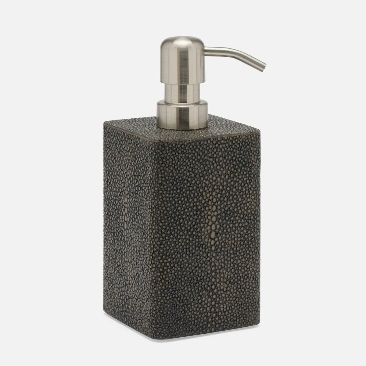 Pigeon and Poodle - PP005892 - Tenby Soap Pump - Tenby - Dark Mushroom Realistic Faux Shagreen