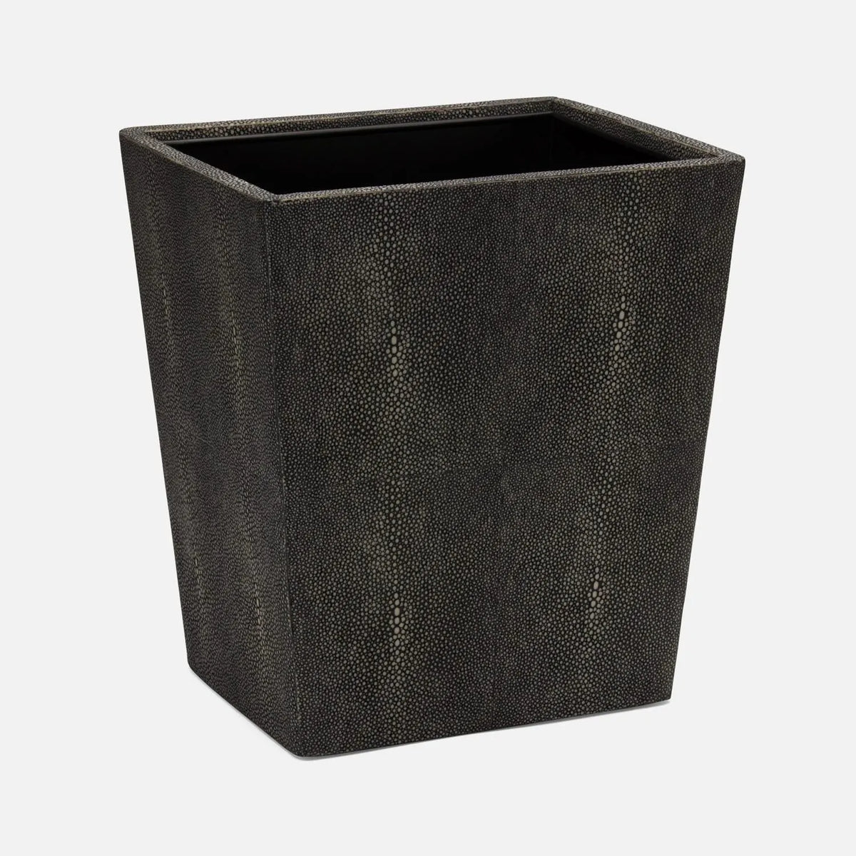 Pigeon and Poodle - PP005895 - Tenby Wastebasket - Tenby - Dark Mushroom Realistic Faux Shagreen