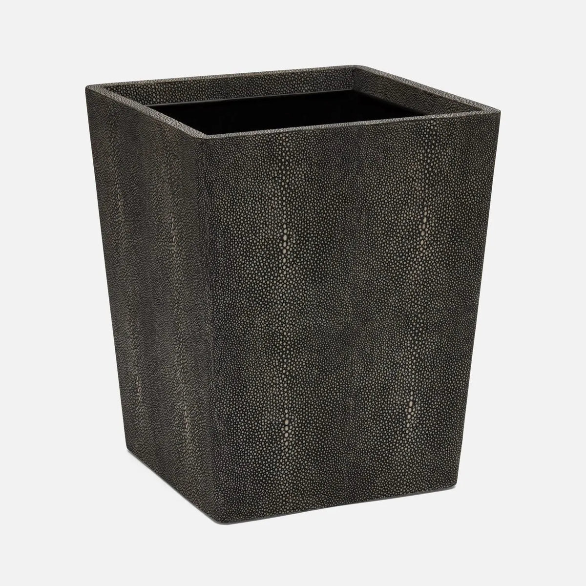 Pigeon and Poodle - PP005896 - Tenby Wastebasket - Tenby - Dark Mushroom Realistic Faux Shagreen