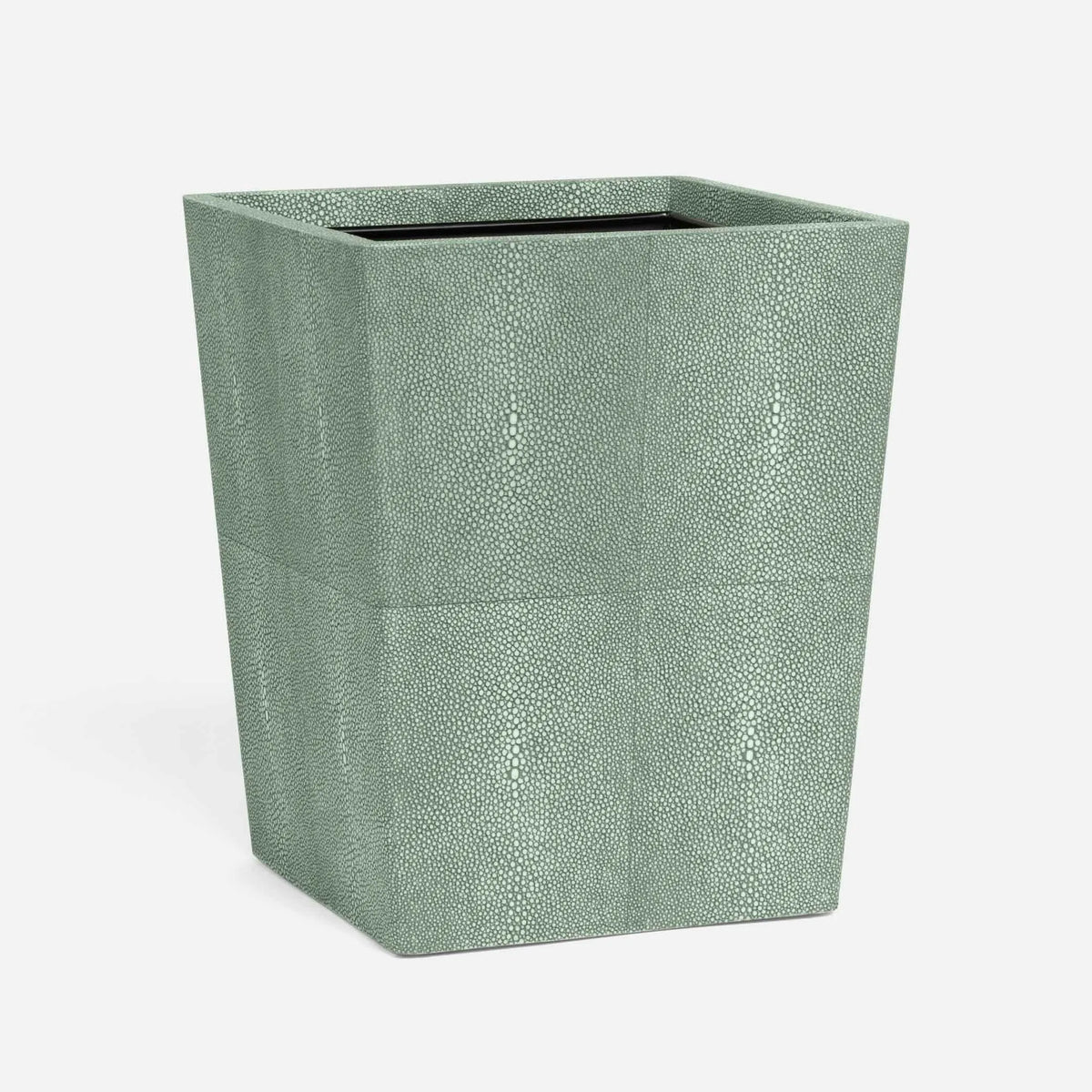 Pigeon and Poodle - PP001467 - Tenby Wastebasket - Tenby - Sage Realistic Faux Shagreen