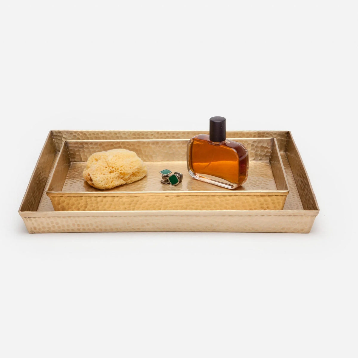 Pigeon and Poodle - PP001549 - Verum Tray Set - Verum - Antique Brass Hammered Metal