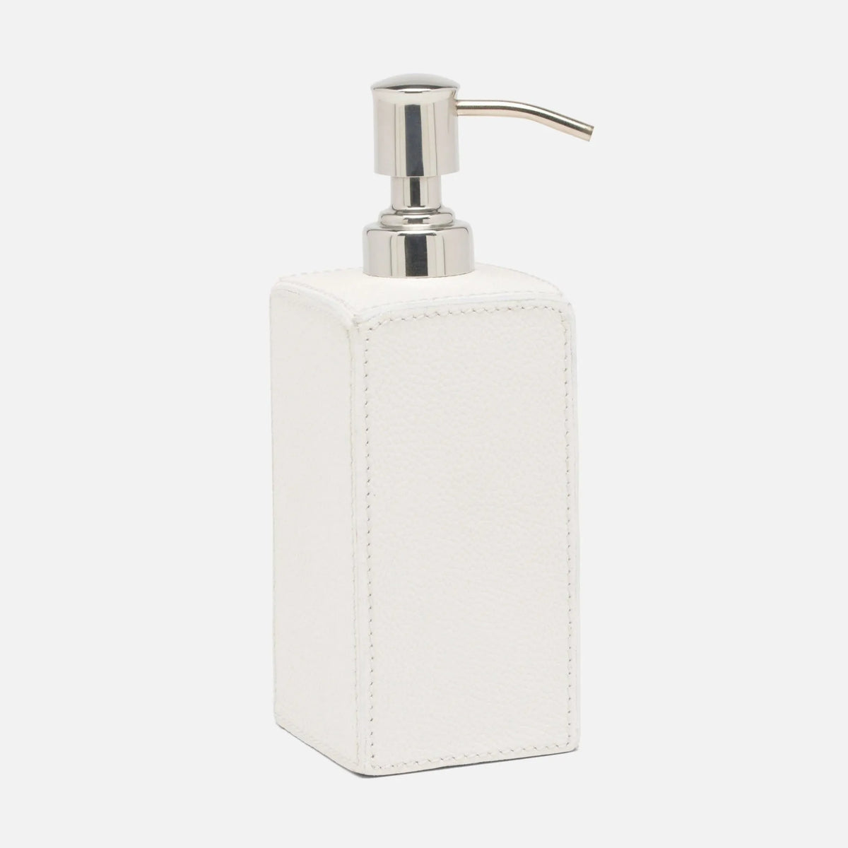 Pigeon and Poodle - PP005708 - Victoria Soap Pump - Victoria - White Full-Grain Leather